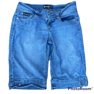 Vintage Rewind y2k Low Rise Cropped Knee Length Jeans / Bermuda Shorts, Size 5